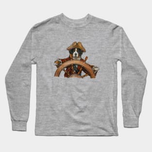 Cap'n Berner Sea Dog  at the Wheel Long Sleeve T-Shirt